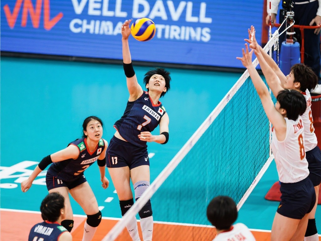 世界男排联赛揭幕战 中国队憾负日本队 在此次对决中,日本队展现出了出色的整体配